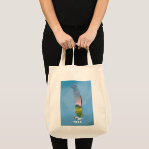 Bolsa Tote Mapa africano de viagem do Togo impresso