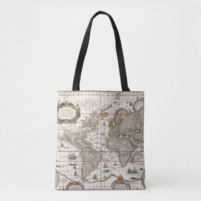 Bolsa Tote mapa antigo (Frente)