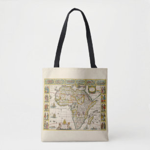 Bolsa Tote Mapa antigo da África por Hondius e Jansson