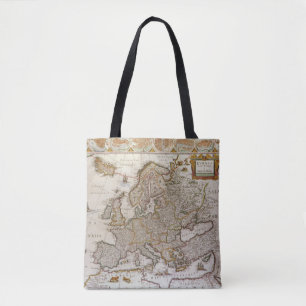 Bolsa Tote Mapa antigo da Europa por Willem Jansz Blaeu, c161