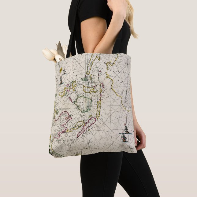 Bolsa Tote Mapa antigo das Índias do leste (Close Up)