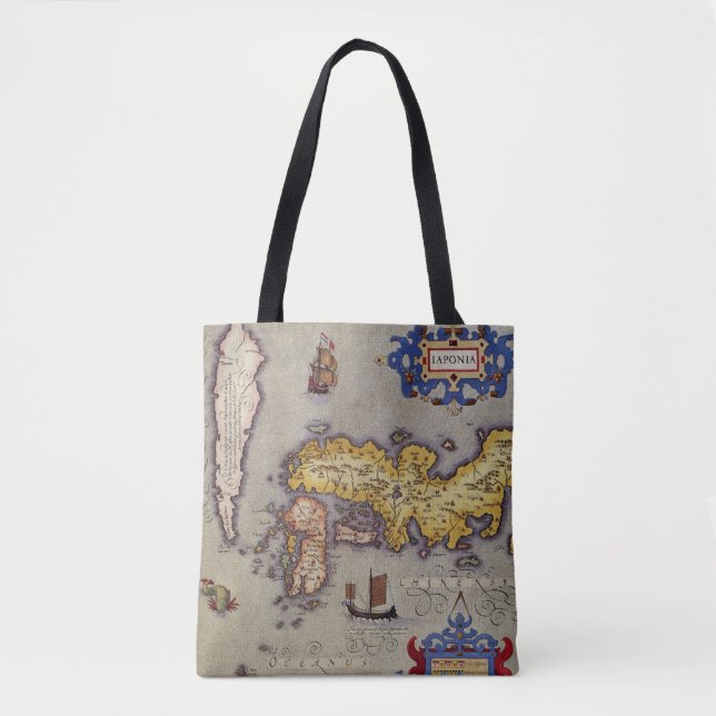 Bolsa Tote Mapa antigo do Japão por Mercator e Hondius (Frente)