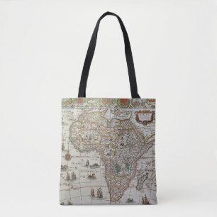 Bolsa Tote Mapa Antigo do Mundo Antigo da África por Blaeu, c