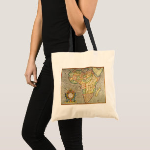 Bolsa Tote Mapa Antigo do Mundo de Gerardus Mercator da Áfric