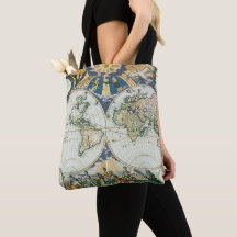 Mapa Antigo do Mundo por Pieter Goos, 1666