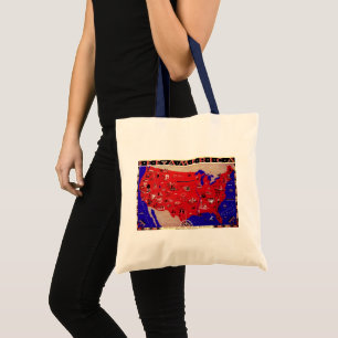 Bolsa Tote Mapa Antigo Estados Unidos da América, EUA