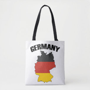 Bolsa Tote Mapa da Alemanha - Bandeira Alemã - Viagem de Alem