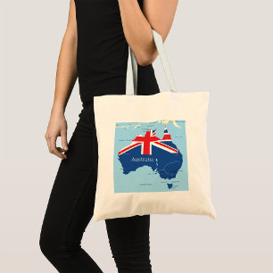 Bolsa Tote Mapa da Austrália Tote Bag