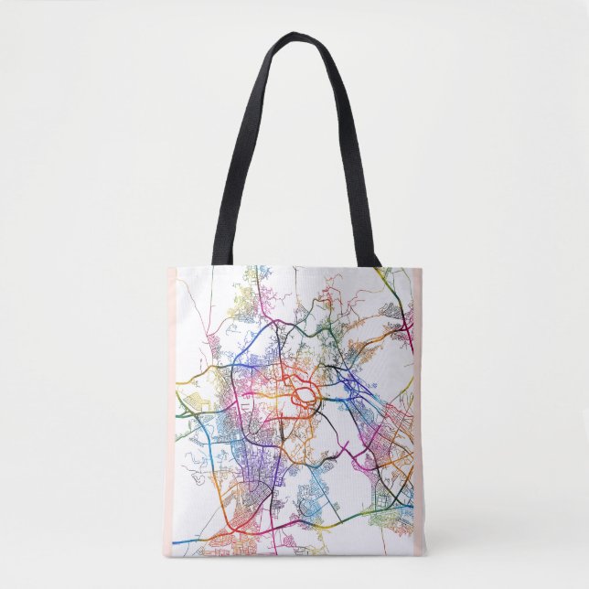 Bolsa Tote Mapa da Cidade da Arábia Saudita (Frente)