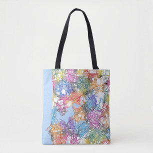 Bolsa Tote Mapa da Cidade da Austrália Perth