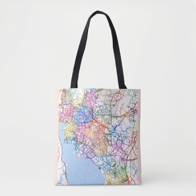 Bolsa Tote Mapa da Cidade da China (Frente)