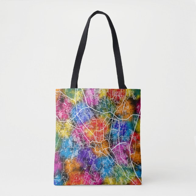 Bolsa Tote Mapa da Cidade da Indonésia em Bogotá (Frente)