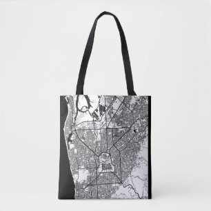 Bolsa Tote Mapa da Cidade de Adelaide Austrália