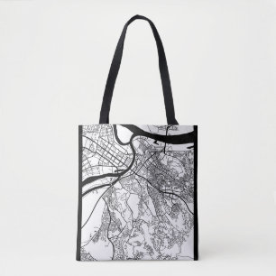 Bolsa Tote Mapa da Cidade de Belgrado Sérvia