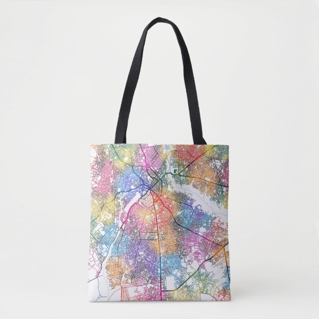 Bolsa Tote Mapa da Cidade de Benin, Nigéria (Frente)