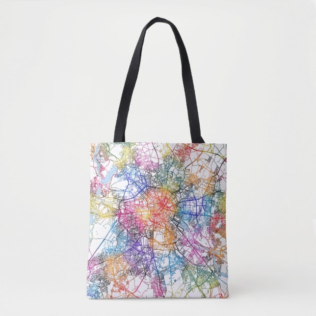 Bolsa Tote Mapa da Cidade de Berlim Alemanha (Frente)