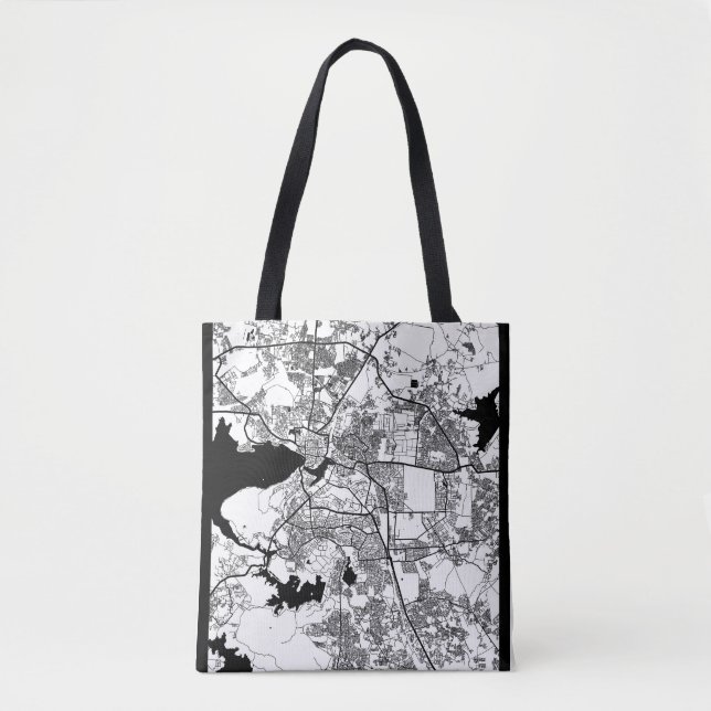 Bolsa Tote Mapa da Cidade de Bhopal Madhya Pradesh (Frente)
