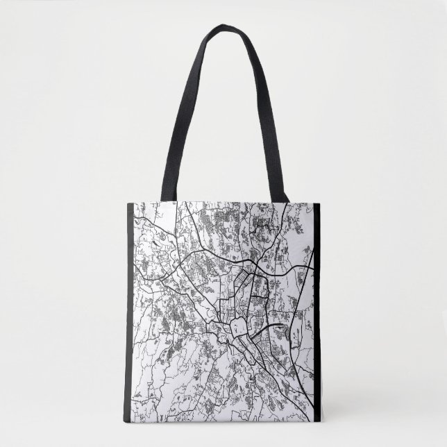 Bolsa Tote Mapa da Cidade de Bogor Indonésia (Frente)