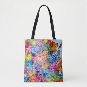 Bolsa Tote Mapa da cidade de Brisbane na Austrália