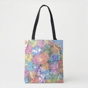 Bolsa Tote Mapa da cidade de Buenos Aires na Argentina