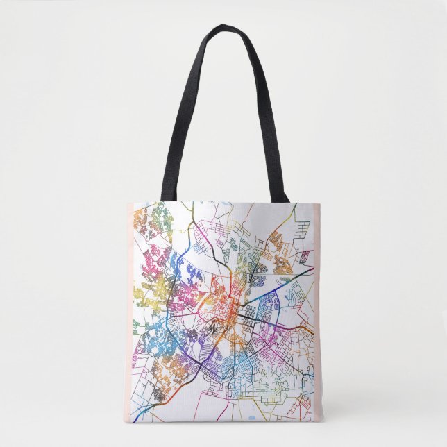 Bolsa Tote Mapa da Cidade de Bulawayo Zimbábue (Frente)