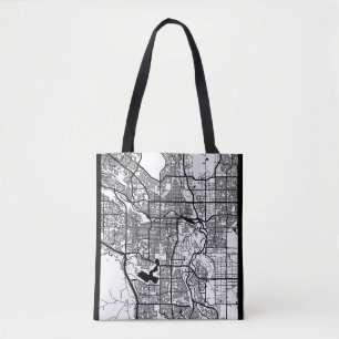 Bolsa Tote Mapa da Cidade de Calgary Canadá