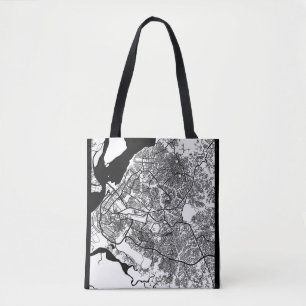 Bolsa Tote Mapa da Cidade de Douala Camarões