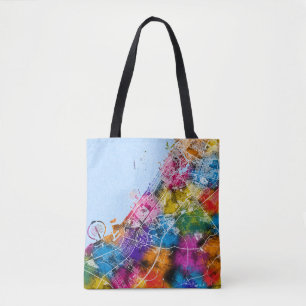 Bolsa Tote Mapa da Cidade de Dubai EAU