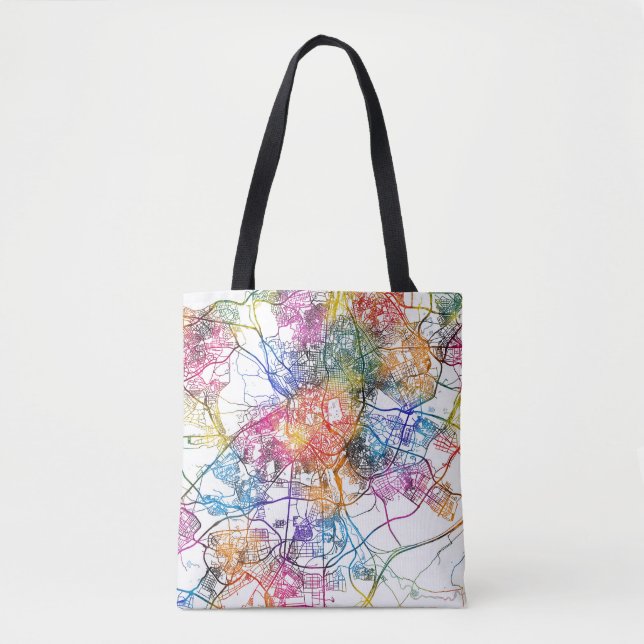 Bolsa Tote Mapa da cidade de Espanha de Madrid (Frente)