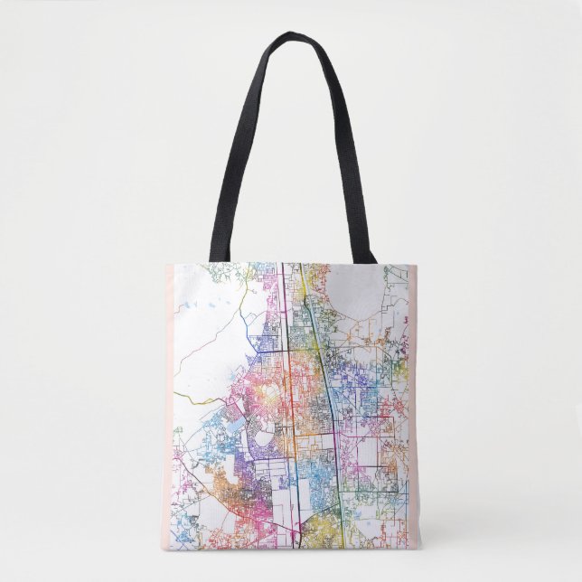 Bolsa Tote Mapa da cidade de Faridabad Haryana (Frente)