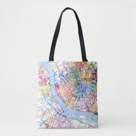 Bolsa Tote Mapa da Cidade de Fuzhou China
