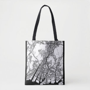 Bolsa Tote Mapa da Cidade de Hiroshima Japão