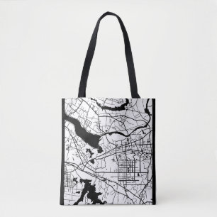 Bolsa Tote Mapa da Cidade de Huainan China