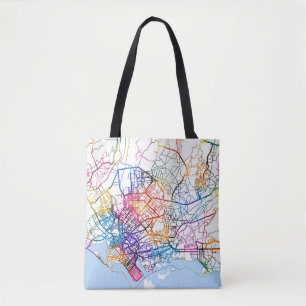 Bolsa Tote Mapa da Cidade de Karachi Paquistão
