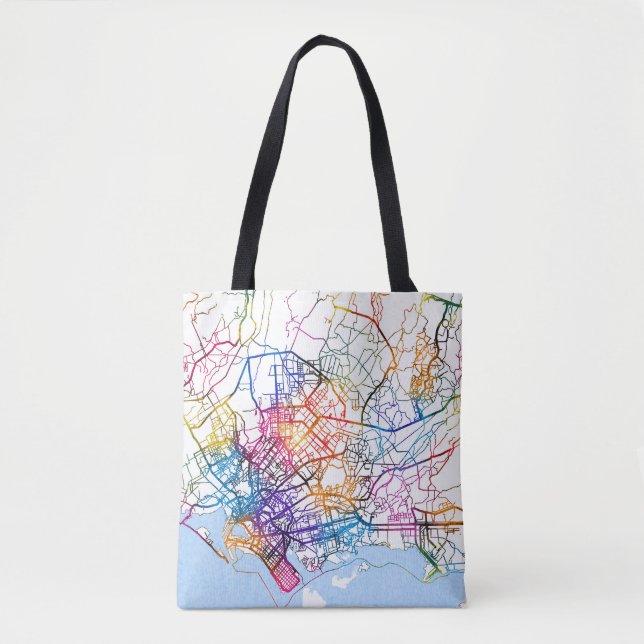 Bolsa Tote Mapa da Cidade de Karachi Paquistão (Frente)