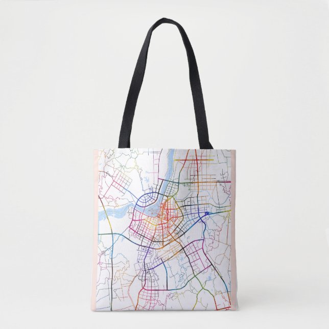 Bolsa Tote Mapa da Cidade de Lu'An China (Frente)