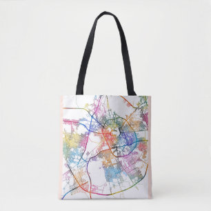 Bolsa Tote Mapa da Cidade de Madinah Arábia Saudita
