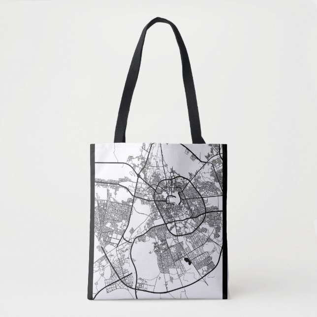 Bolsa Tote Mapa da Cidade de Madinah Arábia Saudita (Frente)