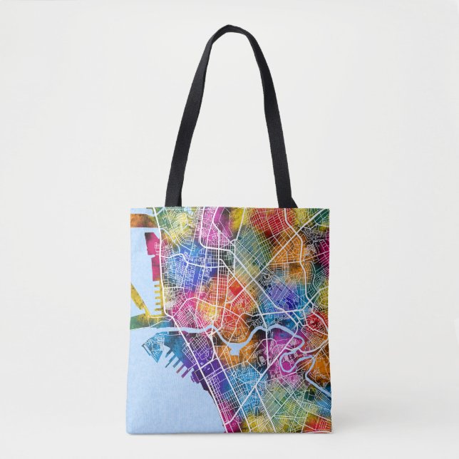 Bolsa Tote Mapa da cidade de Manila Filipinas (Frente)