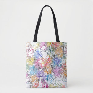 Bolsa Tote Mapa da cidade de Medellín na Colômbia