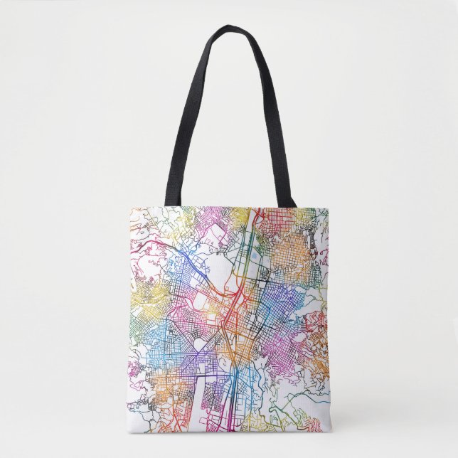 Bolsa Tote Mapa da cidade de Medellín na Colômbia (Frente)