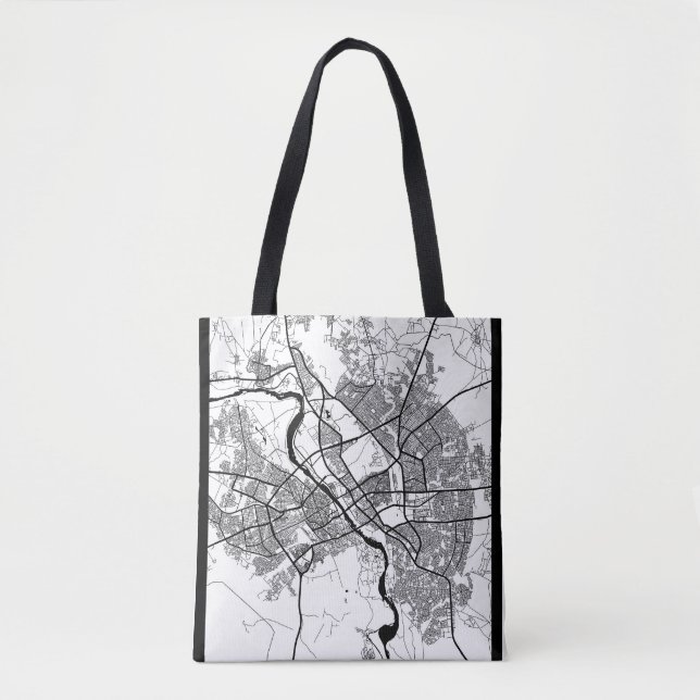 Bolsa Tote Mapa da Cidade de Mossul Iraque (Frente)