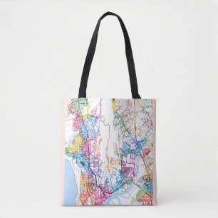 Bolsa Tote Mapa da Cidade de Mumbai Maharashtra