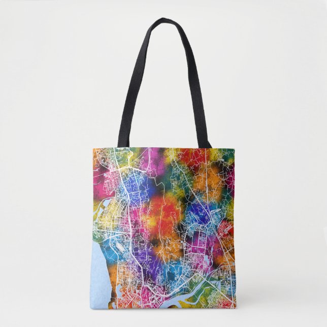 Bolsa Tote Mapa da Cidade de Mumbai Maharashtra (Frente)