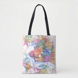 Bolsa Tote Mapa da cidade de N'Djamena