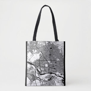 Bolsa Tote Mapa da Cidade de N'Djamena Chade