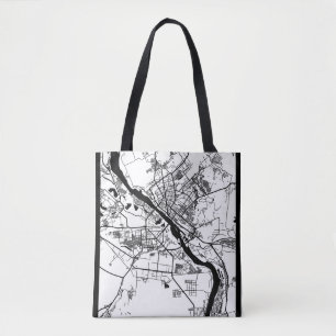 Bolsa Tote Mapa da cidade de Novosibirsk Rússia