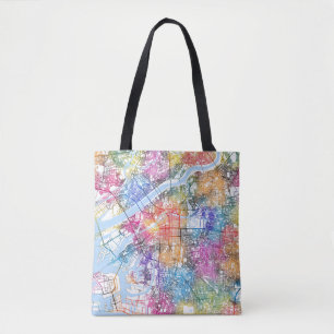 Bolsa Tote Mapa da cidade de Osaka no Japão
