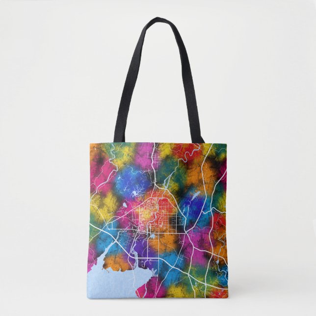 Bolsa Tote Mapa da Cidade de Qinzhou China (Frente)