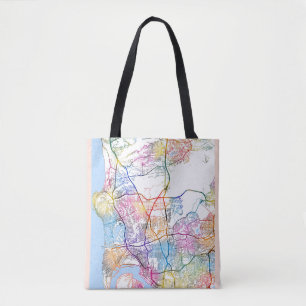 Bolsa Tote Mapa da Cidade de San Diego EUA